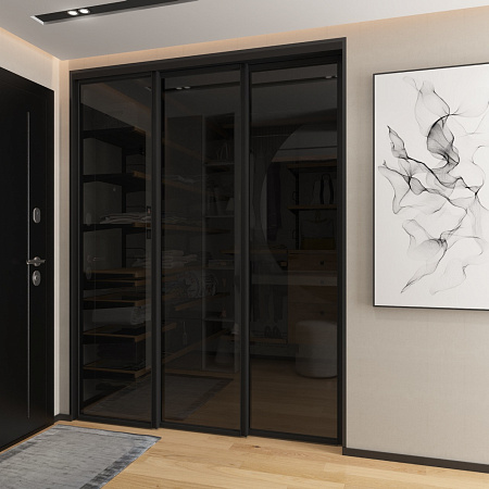 Раздвижная перегородка для гардеробной комнаты